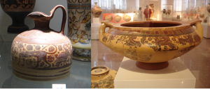 Earthenware wine jug, Corinth 600 BC - Image courtesy of the Potteries Museum and Art Gallery, Stoke-on-Trent and an &ldquo;Anagyrous&rdquo; from the late 7th century, source Archaeological Museum, Athens