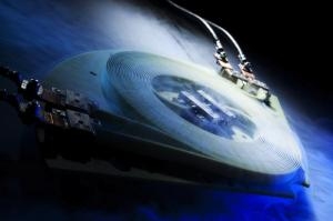 Superconductor on coiled stainless steel - source Martin Lohan, Karlsruhe IT