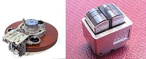 The complete IBM unit and the Akai ferrite head