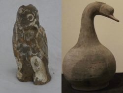 Han owl rat scarer and goose headed vessel - courtesy Glade Antiques and R&G McPherson Antiques