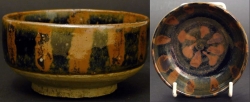 Sung or Chin, Cizhou bowls black glaze with splashed brown markings - courtesy R&G McPherson Antiques