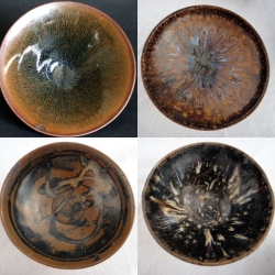 Sung Cizhou blackware Jian teabowls - courtesy R&G McPherson Antiques and Glade Antiques