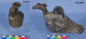 Tell el-Yahudiyeh ware Dynasty 15 juglet and duck jug UC13455 and 13479 - Copyright of the Petrie Museum of Egyptian Archaeology, UCL