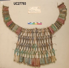 Magnificent glazed pottery pectoral featuring ushabtis UC27793 - Copyright of the Petrie Museum of Egyptian Archaeology, UCL