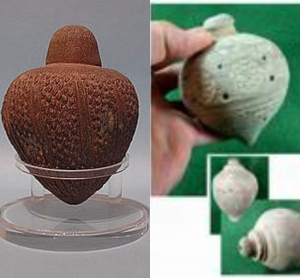 Islamic hand grenade 6-8 centuries AD - courtesy Griffin Gallery and early medieval example