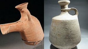 Israelite beer strainer and wine decanter, 800 BC